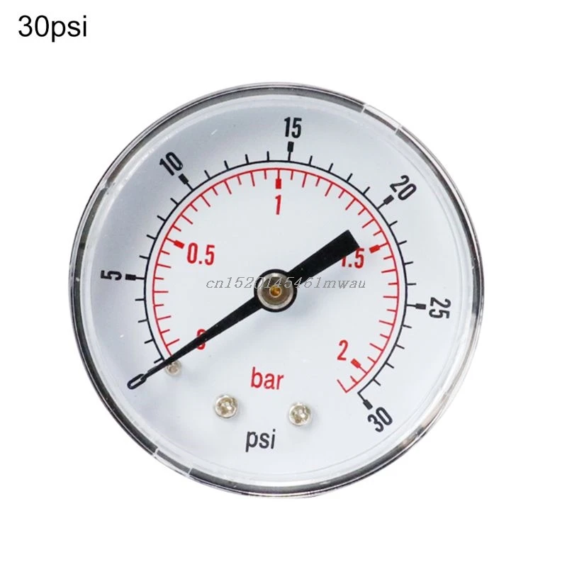 Манометр 52 мм циферблат 1/8 дюйма BSPT горизонтальный 0/15 30 60 100160300 PSI &amp Bar новинка 2019 |