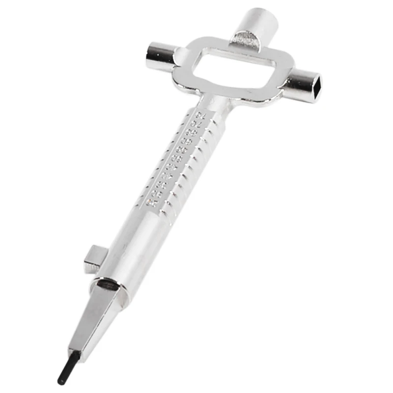 Herramienta de cerrajero plateada multiusos, calibrador de cilindros, giro de leva, husillo, herramienta de cerrajero, accesorios de inspección de coche