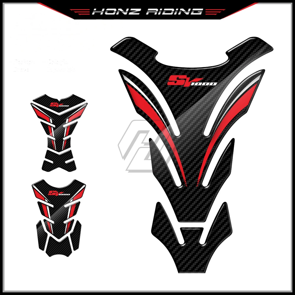 

For Suzuki SV1000 SV 1000 Decals 3D Carbon-look Motorcycle Tank Pad Protector Sticker