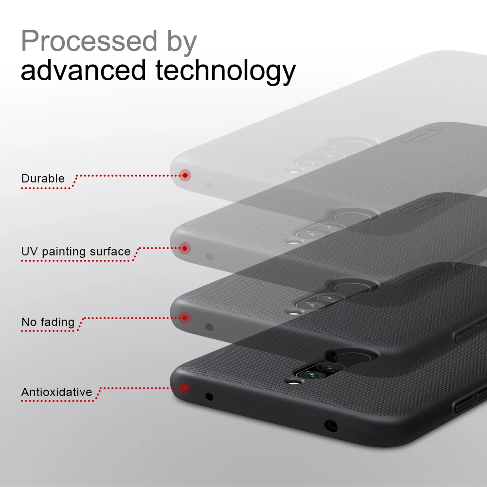 Матовый Жесткий чехол NILLKIN для задней панели из поликарбоната для Xiaomi Redmi 8 6,2", задняя крышка, бесплатный держатель для телефона