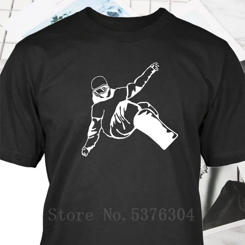 Бренд футболка хлопок короткий вырез лодочкой хлопок мужские рубашки для сноуборда