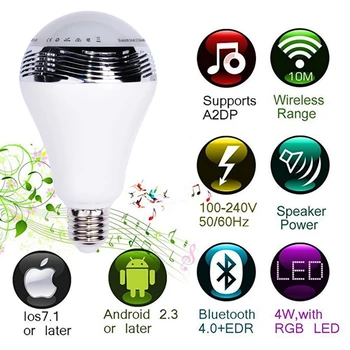 

E27 100-240V TDimmable Bubble Ball RBluetooth RGB Smart Mobile Wifi Music Control Lamp LED Light Smart Bulb Home Lighting