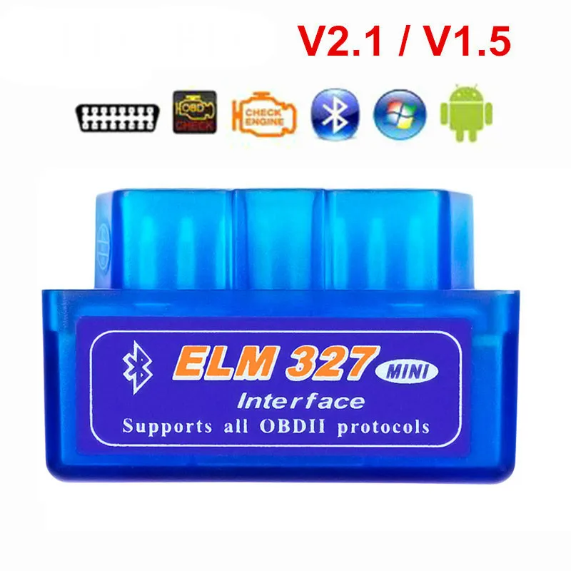 Супер Мини elm327 Bluetooth V2.1/V1.5 Obd2 автомобильный диагностический инструмент Elm 327 Bluetooth для Android/symbian для OBDII протокол