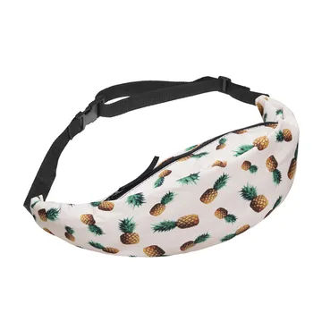 

Waist Bag Pack Men Women Banana Fashion Canvas Belt Bag Casual Belt Pouch Female Travel Print Pineapple bags Men Fanny