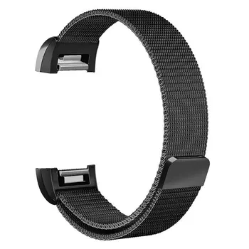 

Milan Stainless Steel Magnetic Loopback Strap Metal Replacement Milanese Band Strap Secure Wristband