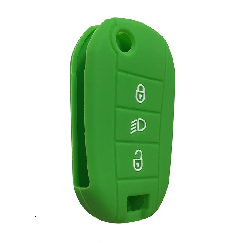 Silicone Key Case For Peugeot 208 308 3008 2008 307 508 407 Expert Rifter Partner Car Key Cover Case Fob
