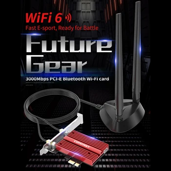 

COMFAST CF-AX200 Plus 3000Mbps Dual Band PCI-E Wireless Adapter Bluetooth 5.0 2.4G/5GHz PCI Express Wifi Network Card
