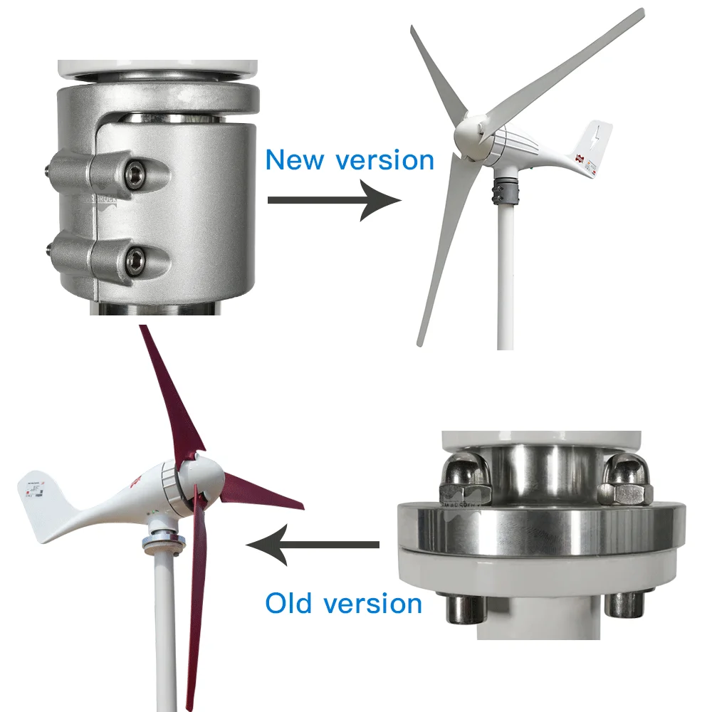 600W 12V 24V Wind Turbine Gennerator 3 or 5 Blades 12M/S Low Speed Windmill LED Indicate Light With Free MPPT Charge Controller