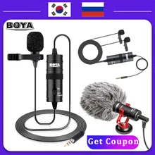 BOYA BY-M1 BY-M1DM BY-MM1 Аудио Видео петличный микрофон Камера-кейс для iPhone Android Vlog DSLR Камера s Регистраторы