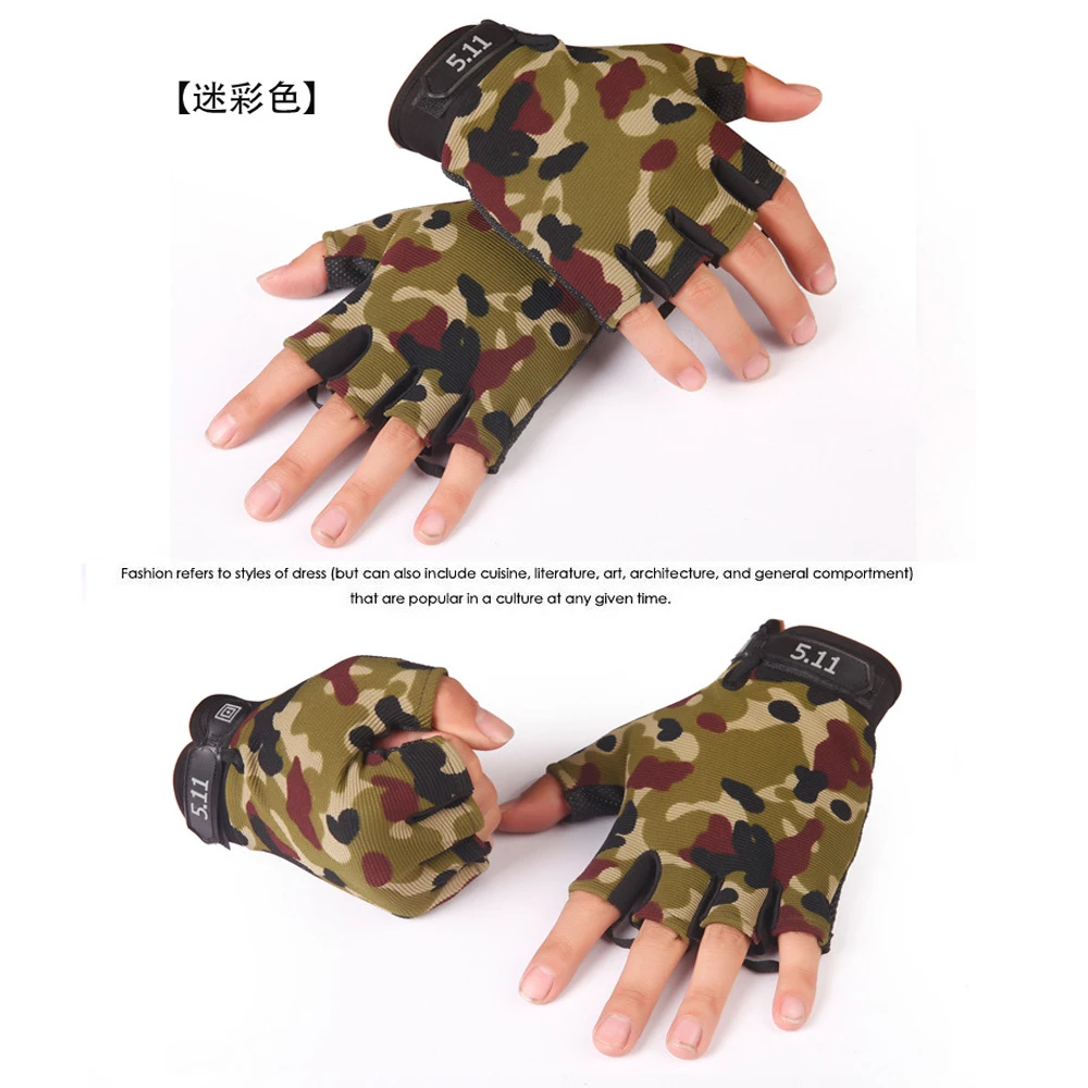 Camouflage Перчатки для велоспорта guantes ciclismo, перчатки с полупальцами для мужчин и женщин, летние нескользящие перчатки для велоспорта на открытом воздухе - Цвет: Camouflage