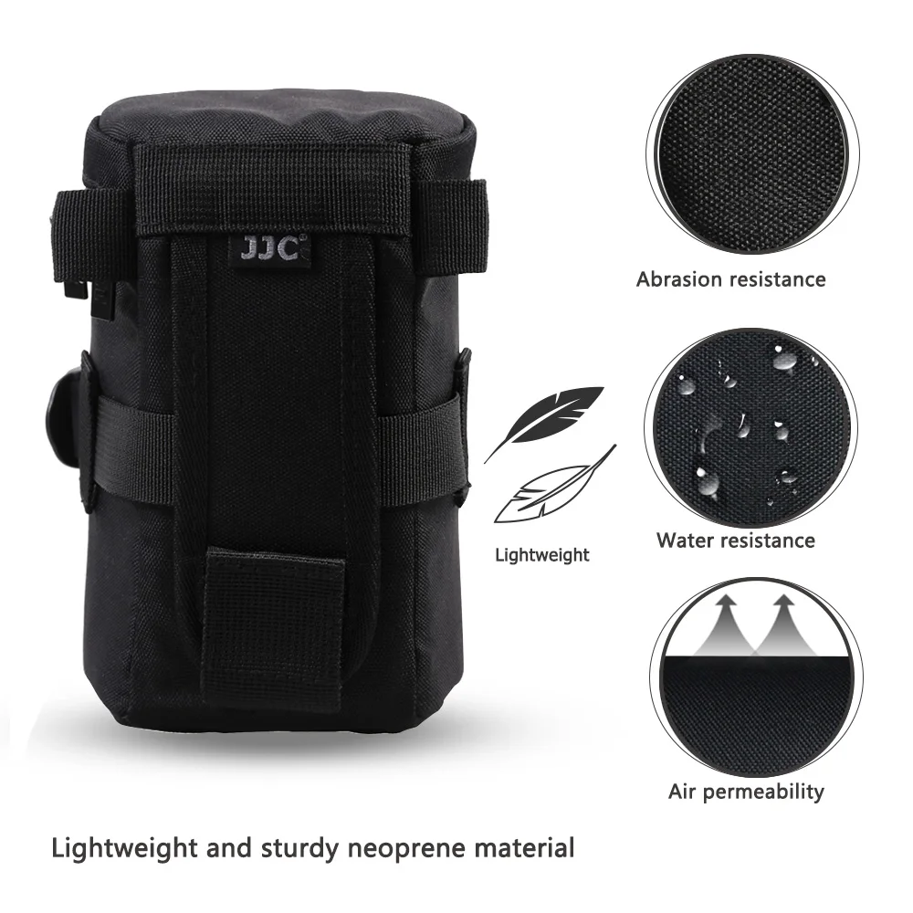 Jjc Lente da Câmera Bolsa & Cinto Case Lente à Prova Impermeável Água Bolsa de Armazenamento para Canon Nikon Sony Fujifilm Dslr Mochila Fotografia Acessórios - Image 4