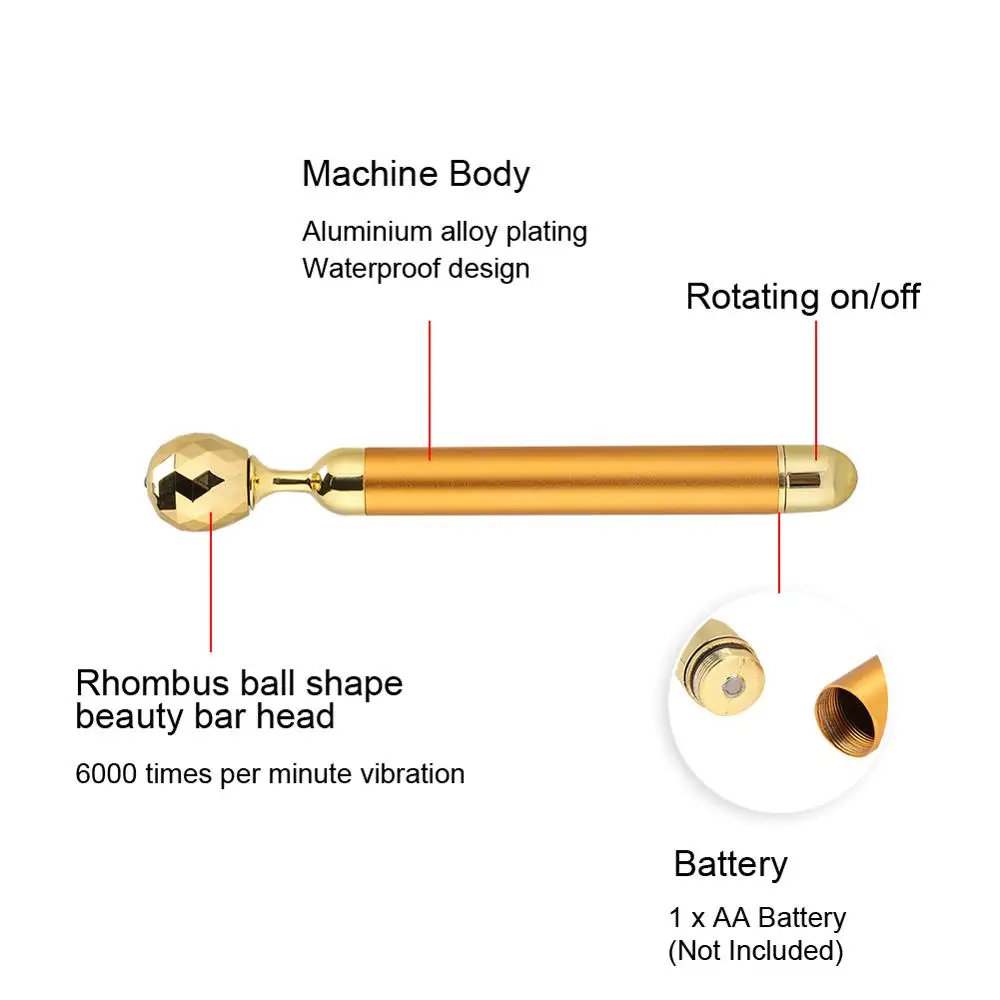 Ролик для лица вибрирующий массажер укрепляющий кожу тонкий V лицо похудения