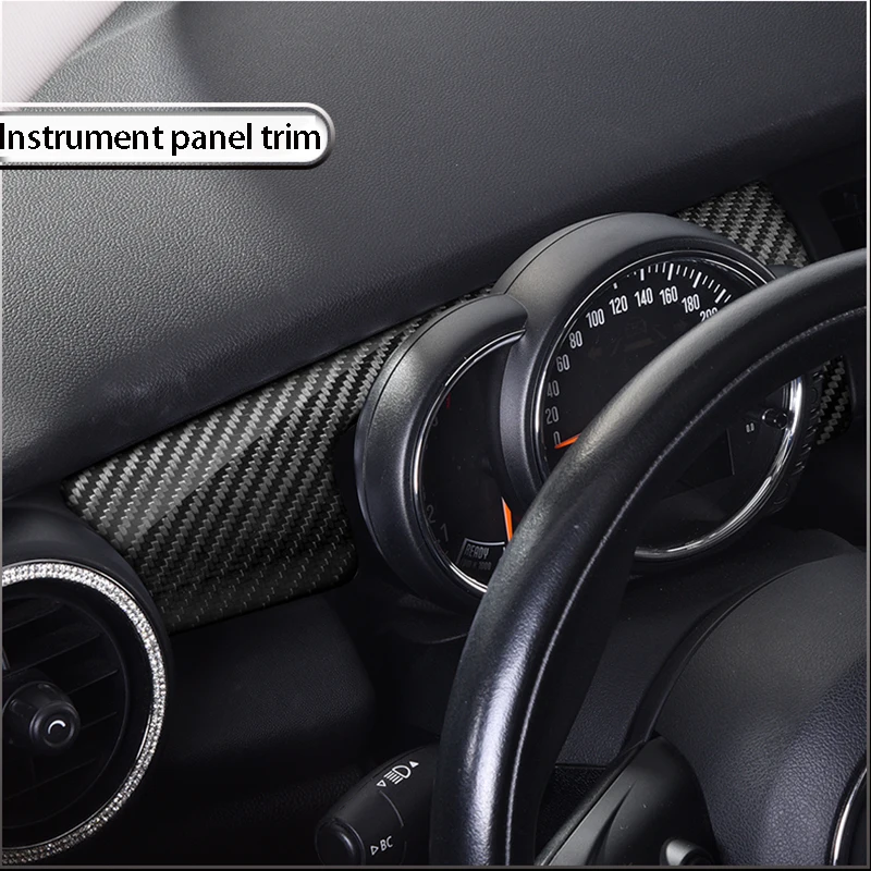 Панель инструментов из углеродного волокна, декоративная накладка для MINI Cooper F55 F56 Countryman, автомобильные наклейки для интерьера, аксессуары