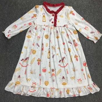 

Christmas Gown Girl Dress Casual Maxi Dresses Fashion Kids Clothes Match Boy and Girl Pajamas