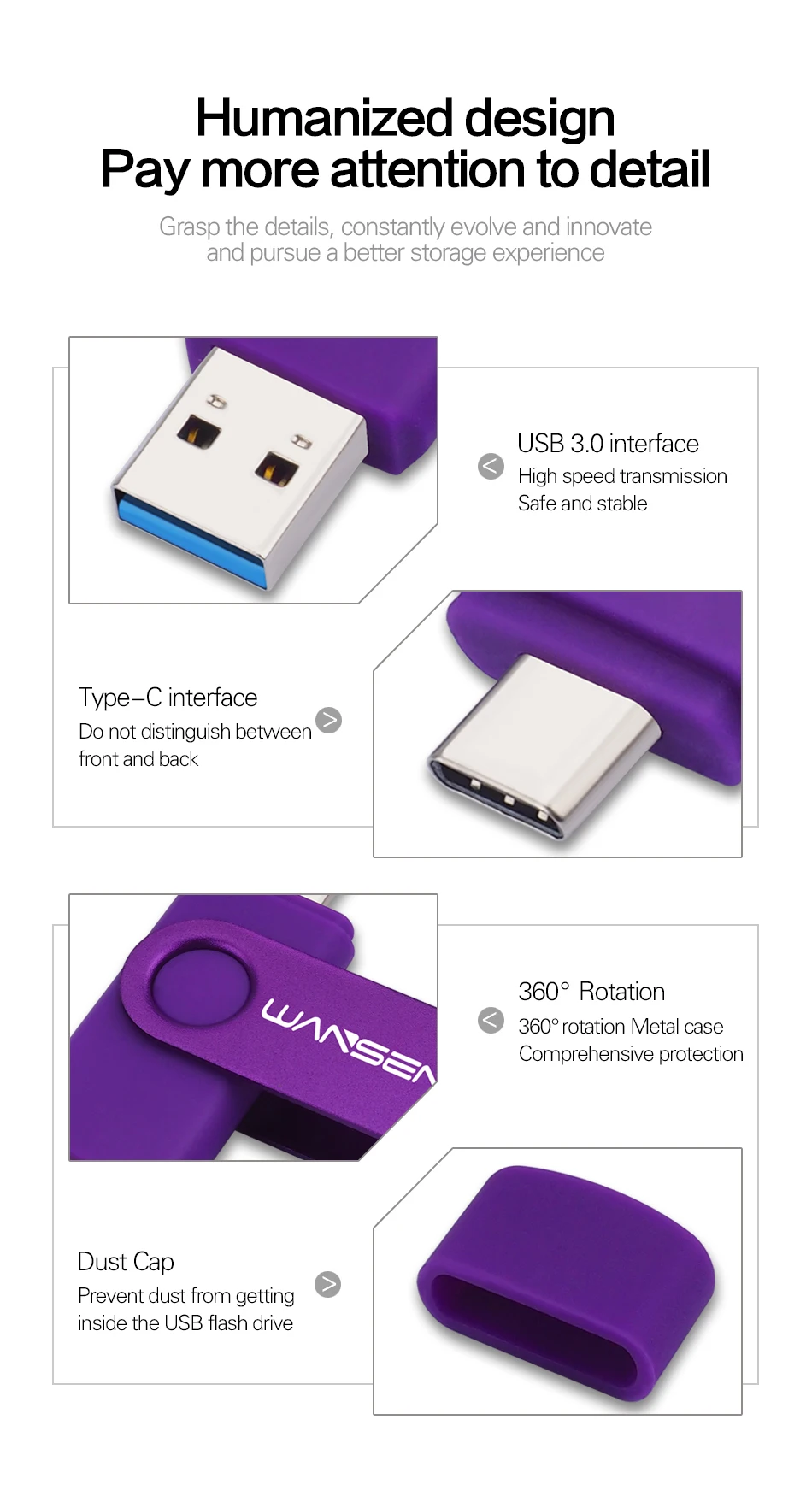 Drive OTG, Stick USB, 2 em 1,