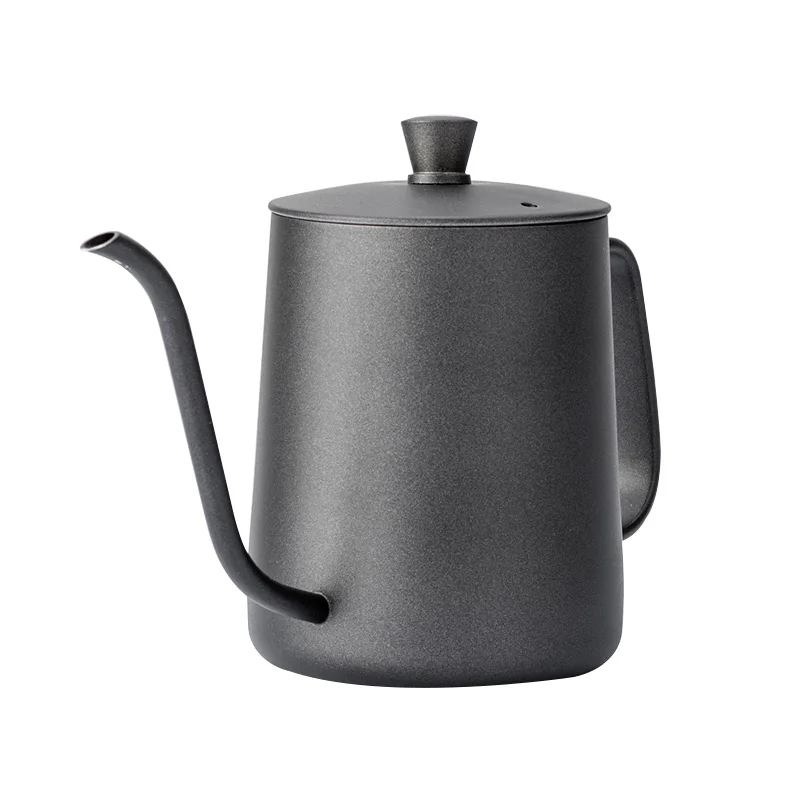 

Stainless Steel Coffee Pot Drip Kettle Non-stick Large Capacity Coffee Maker Swan Neck Drip Tea Pot Coating French Press 600ML