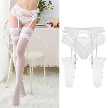 CYHWR сексуальные женские кружевные черные/белые пояса для чулок свадебные подвязки+ чулки+ трусики 3 шт./лот