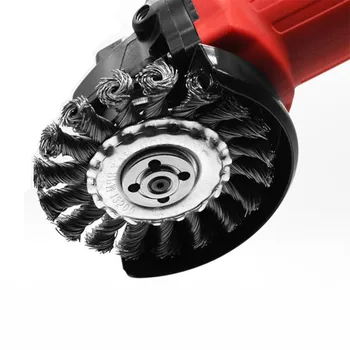 

1 Pcs Knotted Bench Steel Wire Brush Deburring Derusting Angle Grinder Cleaner Accessories Rust Removal Wheel Metal Disc Brush