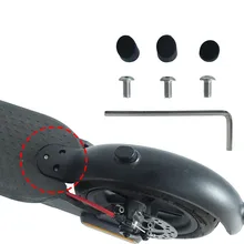 

3Pcs Electric Scooter Rear Fender Mudguard Screws Rubber Cap White/Black For XIAO*MI M365 With Cap Screws Accessories