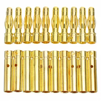 

Mayitr 5Pair 2mm 3.5mm 4mm RC Battery Gold-plated Bullet Banana Plug High Quality Male Female Bullet Banana Connector