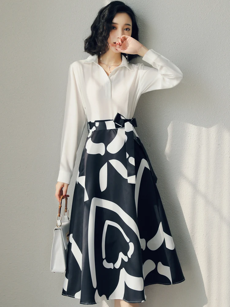 

Винтажная одежда для весны и осени, Офисная шифоновая женская одежда 2020, элегантное платье-рубашка, женские платья, платья MY2412