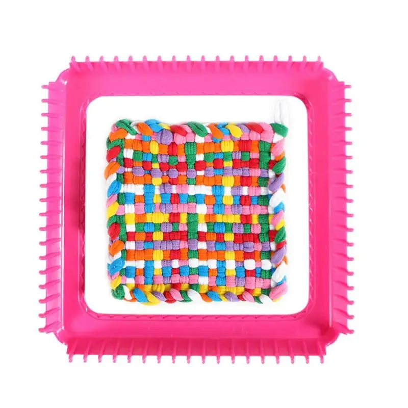 Ручное ткачество эластичная веревка многоцветный DIY браслет подставки под стакан аксессуары шерсть вязание игрушки вязальный Кошелек Шарф