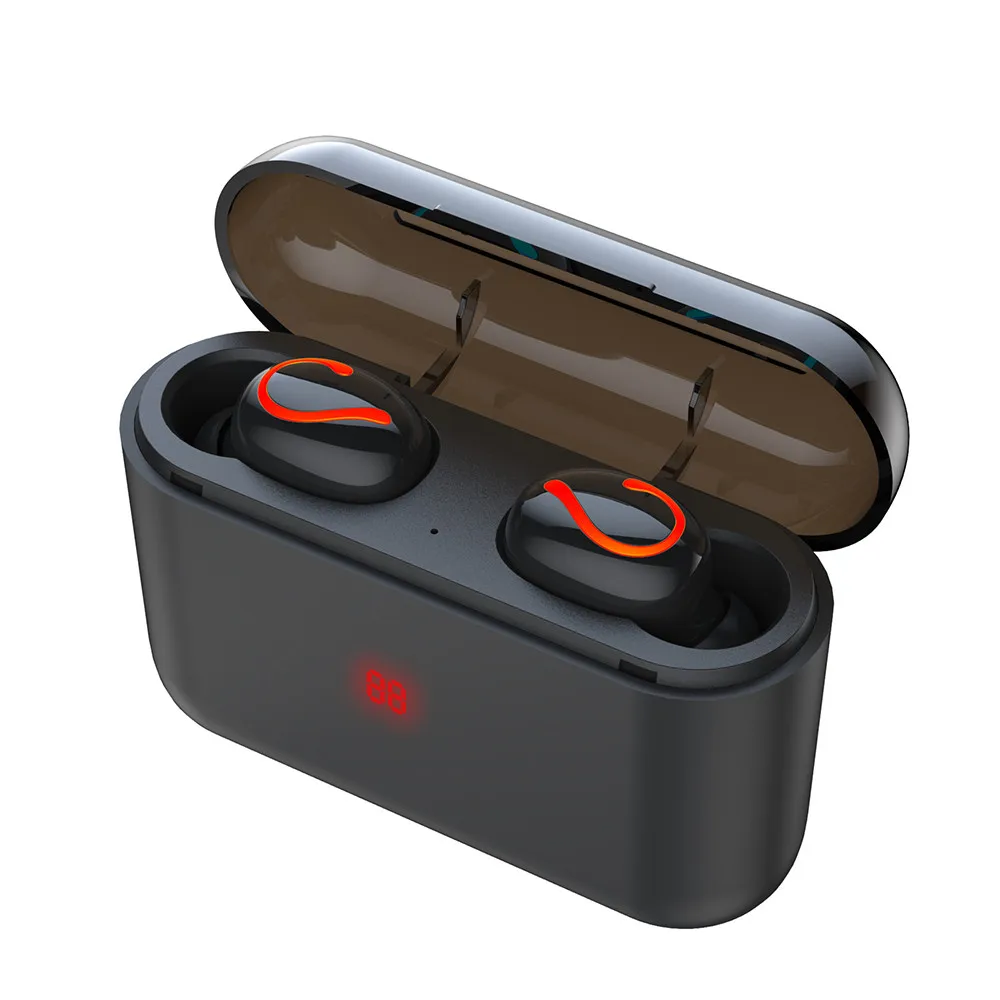 TWS Bluetooth наушники Беспроводная гарнитура Мини спортивные наушники беспроводные стерео наушники с микрофоном для xiaomi iPhone samsung - Цвет: with Power Display 2