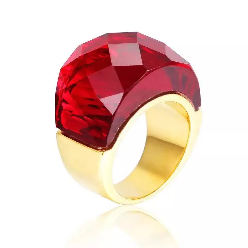 Finger Rings Stainless Steel CZ Stone 6MM Width Fit Formal Party Accessories fashion rings crystal rings bohemian rings