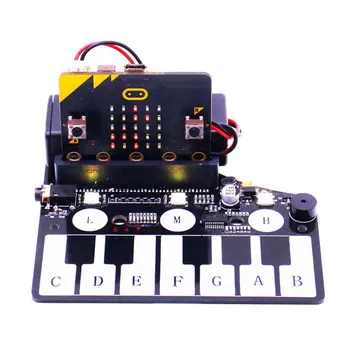 

RGB Lights Audio Output Exercise Piano Extension Board 12 Keys Music Play Portable With Buzzer Multifunctional For Microbit