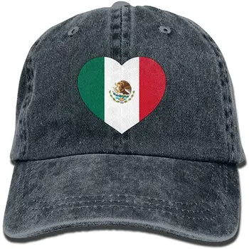 

Love Mexico Heart Adult Adjustable Denim Cotton Dad Hat Baseball Caps