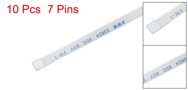7 Pins Uxcell 10 шт. 0,5 мм Шаг 76 мм/150 мм FPC FFC гибкий ленточный кабель для ЖК-телевизора автомобиля аудио dvd-плеер камеры ноутбука(тип B - Цвет: 7 Pins