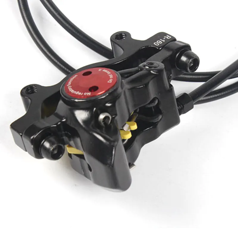 1 Pc Black Left Rear Комплект гидравлических тормозов для горного велосипеда ZOOM HB-875 750/1350 мм MTB, набор масляных дисковых тормозов, супер 395/447, масляный диск - Color: 1 Pc Black Left Rear