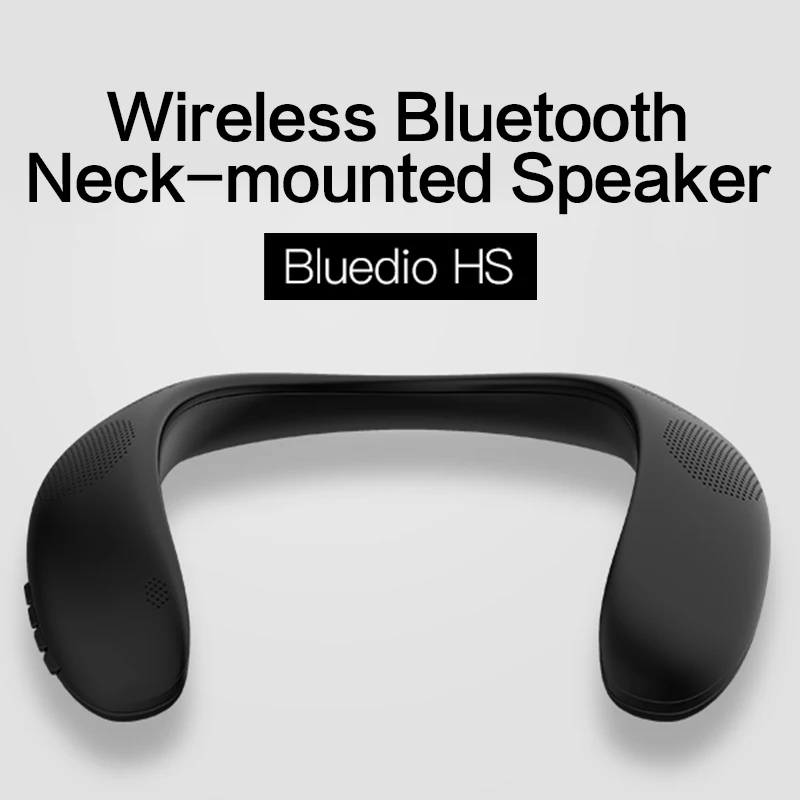 Новинка 2020 Bluetooth динамик Bluedio HS с креплением на шею умный TF карта FM YouTuBe Лидер