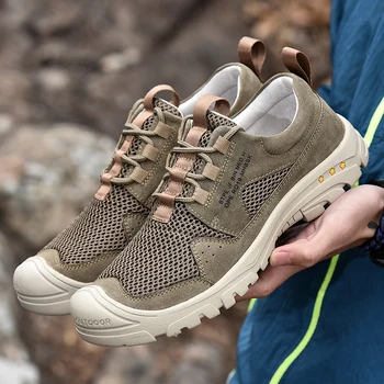 

Men Fashion Sneakers Trend Mesh Hiking Shoes Men Casual Shoes Outdoor Jogging Shoes Men Vulcanize Shoes Non-slip Shoes Big Size