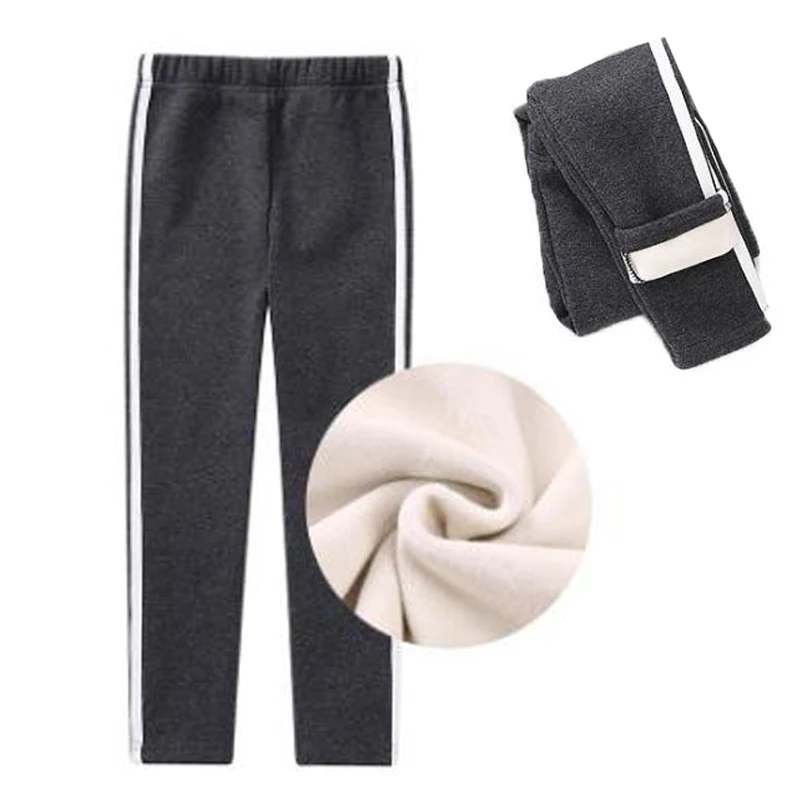 Photo Color Girl Boy Clothes casual pantsThick warm Fashion Joker Sports Trousers Children's Wear 3-7 Y Child Quality Clothing Hot Sall - Цвет: Photo Color