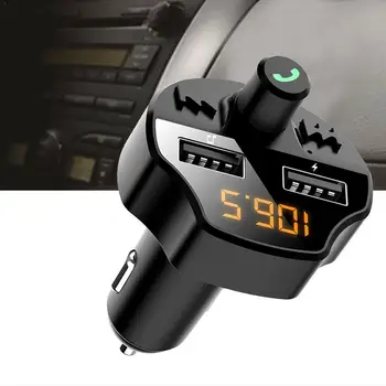 

Bluetooth FM Transmitter Car MP3 Player Audio Receiver USB Car Wireless Handsfree FM Dual Car Charger Modulator Bluetooth K I6I3