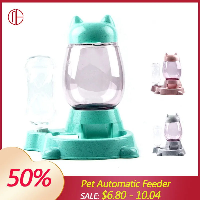 Pet Automatic Feeder Dog Food Dispenser Cat Drinking Bowl Large Capacity Cat Food Feeding Bowls for Dogs Pet Auto Feeder Device