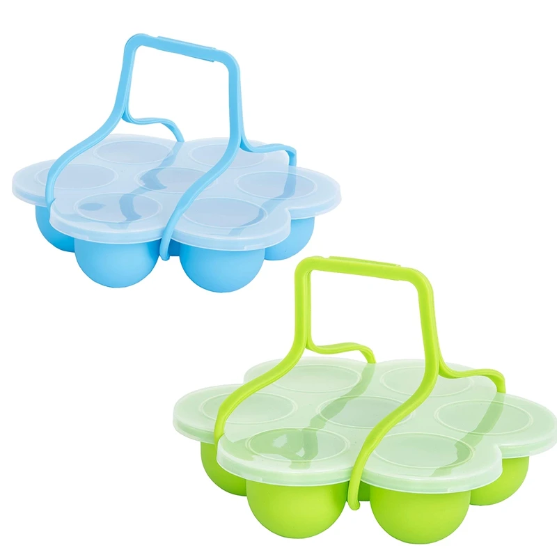 Silicone Egg Bites Mold with Clip-On Lid& Handles Other Pressure Cookers Accessories | Baby Food Storage, Baking Mold, Ice Free