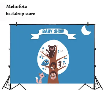 

Mehofoto Cartoon Photo Backdrop Baby Shower Newborn Background Animals for Photography Studio Children Birthday Party 228