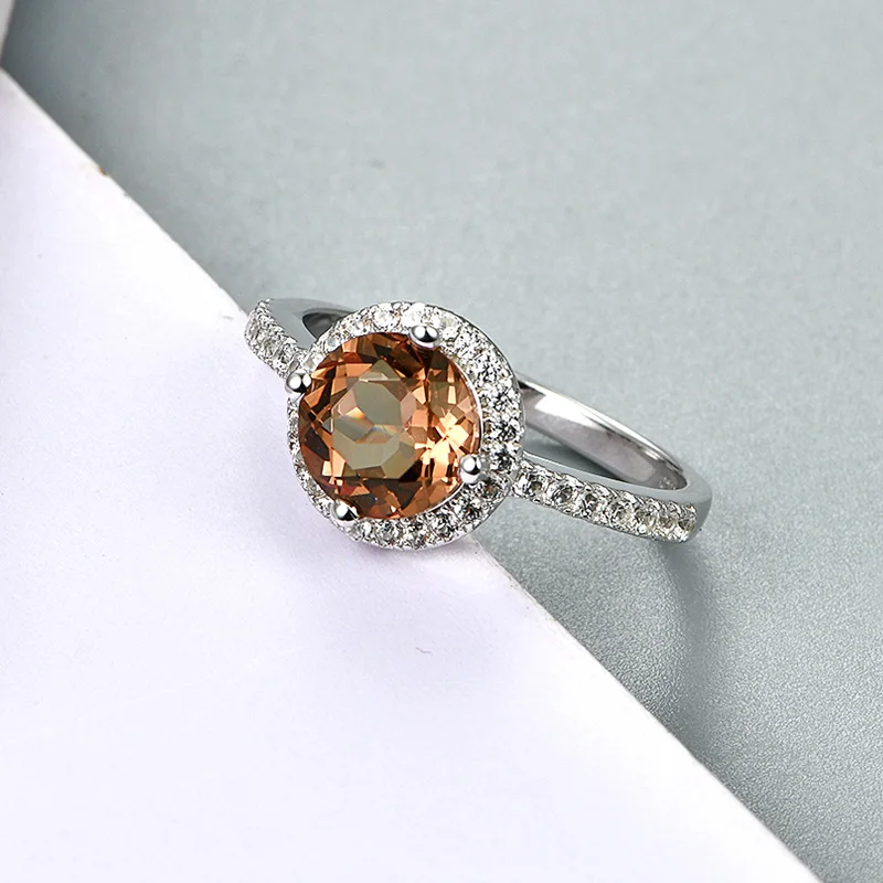 Zultanite Silver Ring Women Fashion 2.3 Carats Created Diaspore S925 Wedding Band Color Change Stone silver ring wedding rings silver rings