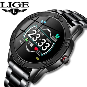 

LIGE sport smart watch men waterproof blood pressure smart watch heart rate monitor fitness tracker Bluetooth reloj inteligente