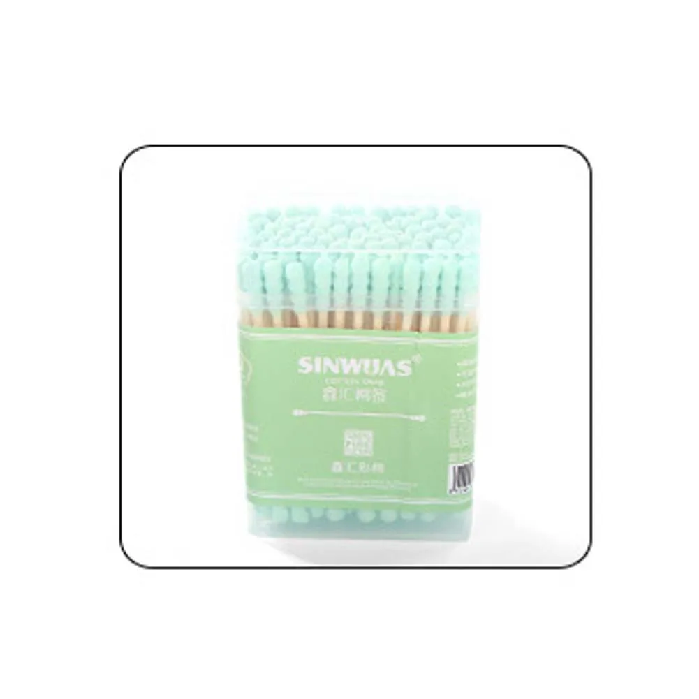 coton tige r utilisable oreille Double Thread Head Disposable Ear Cleaning Cotton Swab Buds Paper Rod 5