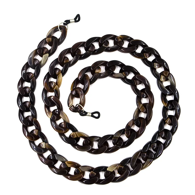 Hip hop Luxury Acrylic Eyeglass Chain Anti-slip Eyewear Cord Holder Neck Strap Reading Glasses Rope Rock accessories lanyard