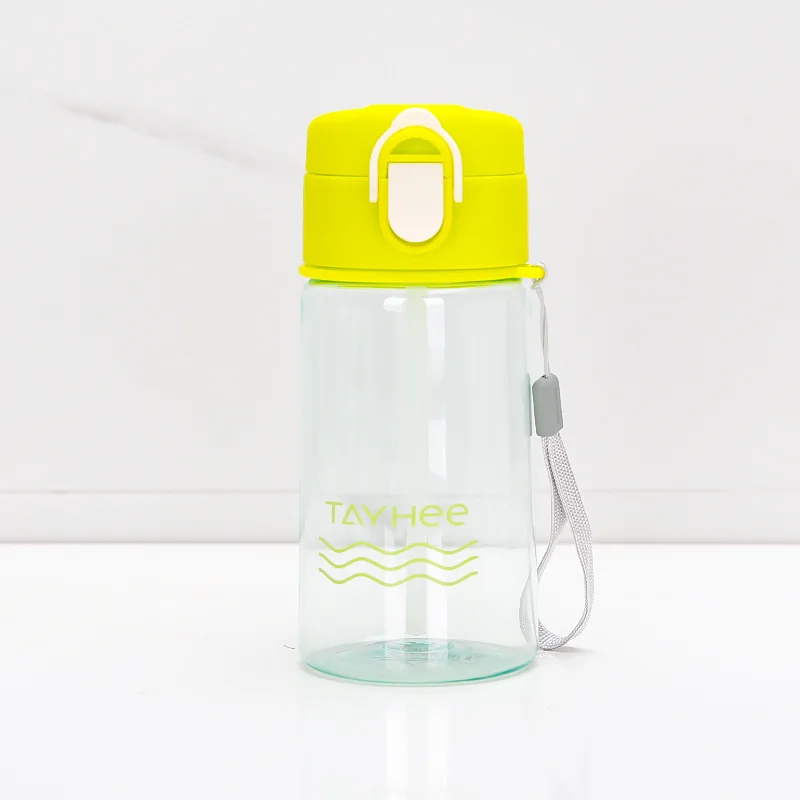 330/420 мл детская портативная для кормления Бутылка для питьевой воды с соломинкой - Цвет: 420ml Green