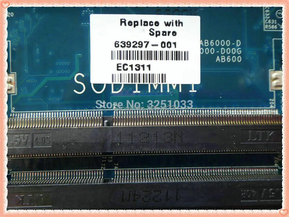 Placa-mãe para Computador Portátil Placa-mãe para Computador Portátil Testada Funcionamento 639297 Compatível com hp 3150m Placa-mãe para notebook - Imagem 2