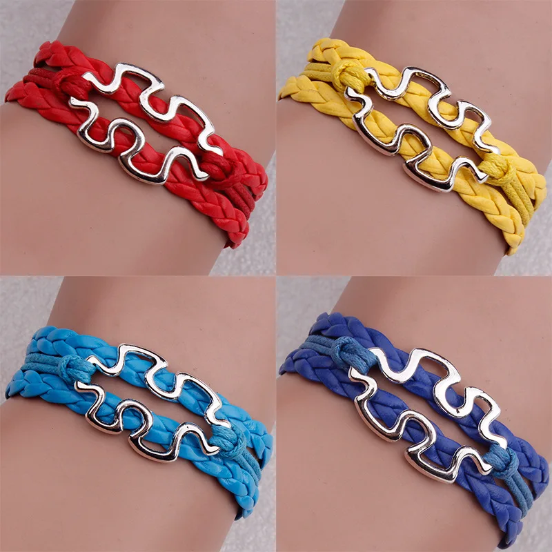 

Tetris puzzle double woven Handmade Bracelet for men and women