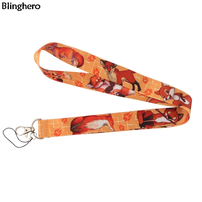 Blinghero, крутой микс, лисичка, леопард, жираф, ремешок для ключей, унисекс, для телефона, на шею, USB, ID, держатель, стильные подарки, BH0426