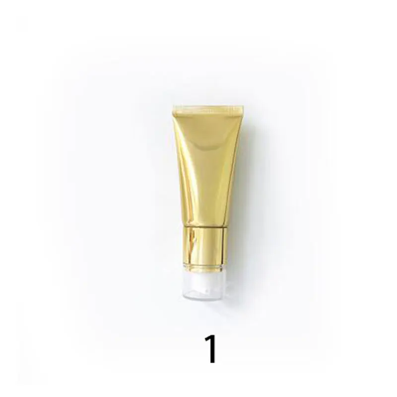 30ml Luxury Pump Bottle High Grade Cosmetic Soft Tube Golden Squeeze Sub-bottling Empty Storage Hose Acrylic Lid 50pcs/lot - Цвет: 1