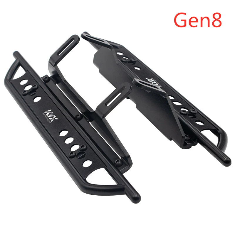 KYX Racing Side Step Running Boards Foot-Plate for 1/10 RC Crawler Redcat Gen8 Scout II Aluminum 
