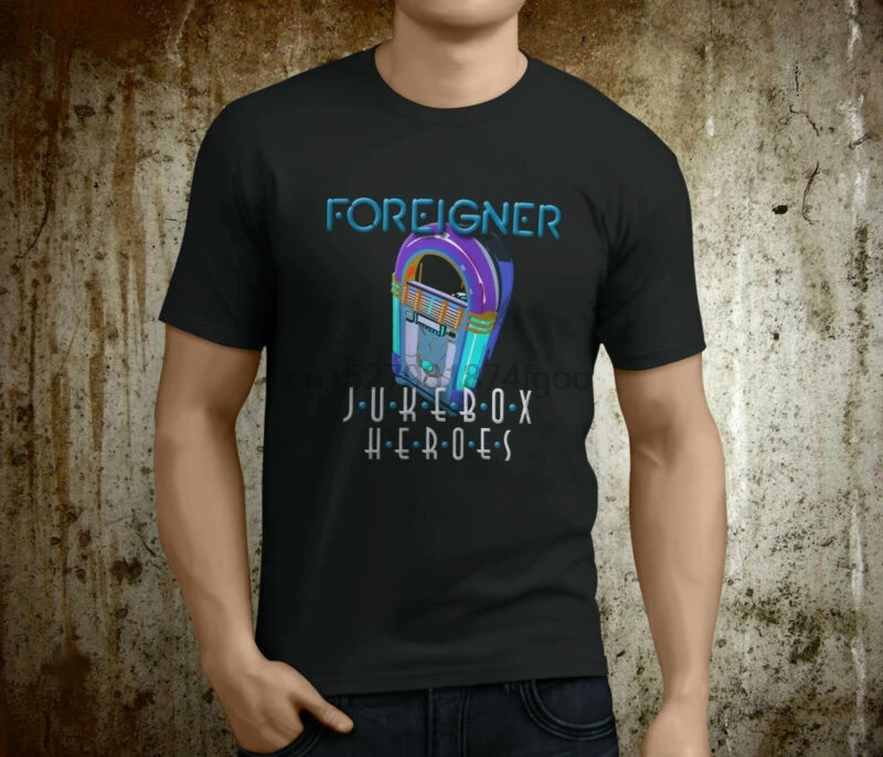 New Popular Foreigner Jukebox Heroes Rock Band Men's Black TShirt Size S-3XL | Мужская одежда